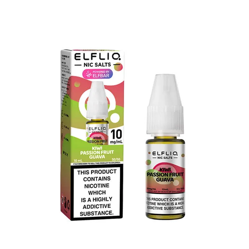 Elf Bar ElfLiq Kiwi Passionfruit Guava Nic Salt E-Liquid - Image 2