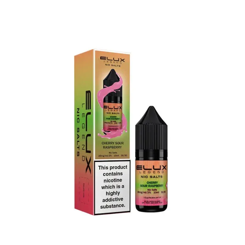Elux Legend Cherry Sour Raspberry Nic Salt E-Liquid 10ml - Image 2