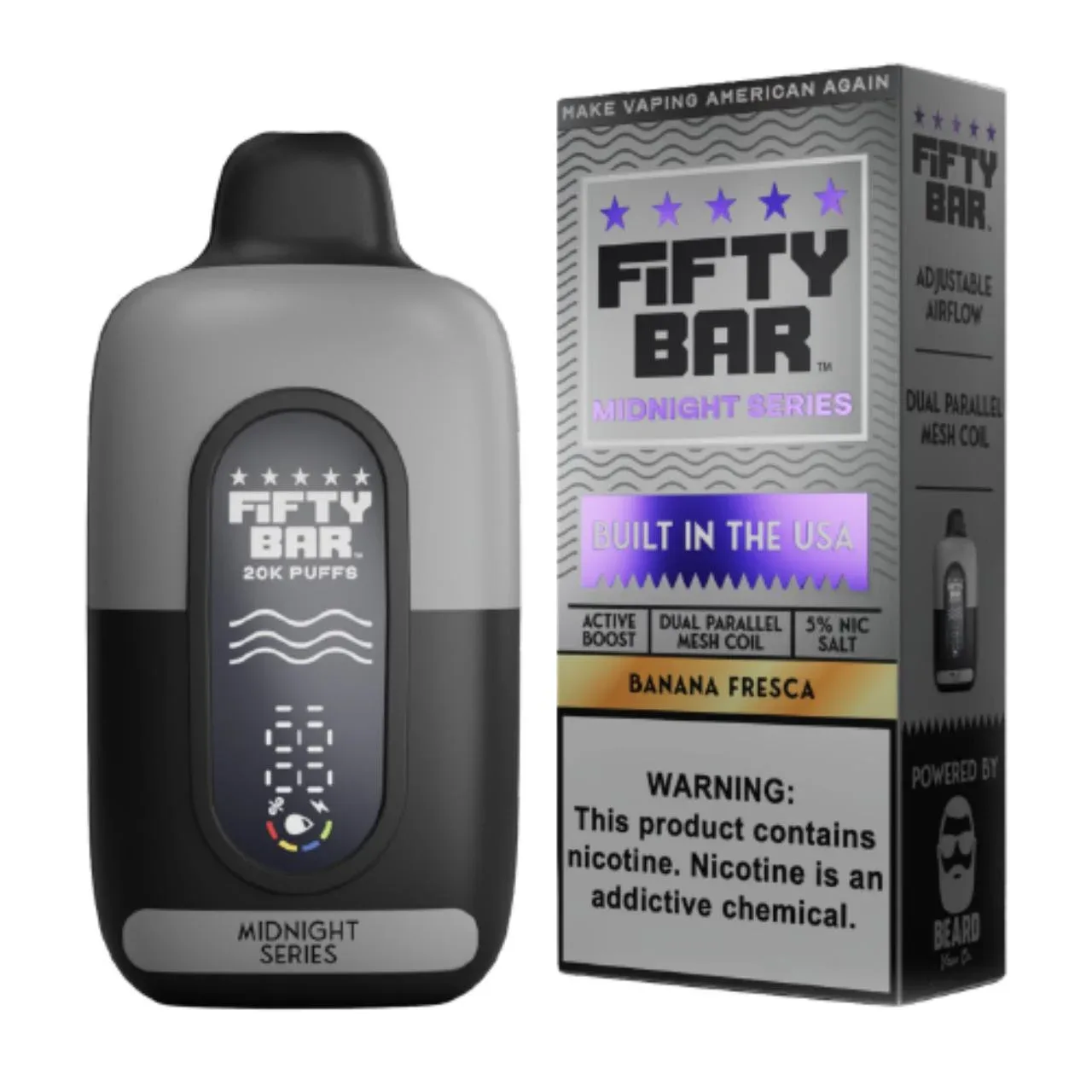 Fifty Bar Midnight Series 20K Disposable Vape - Image 2