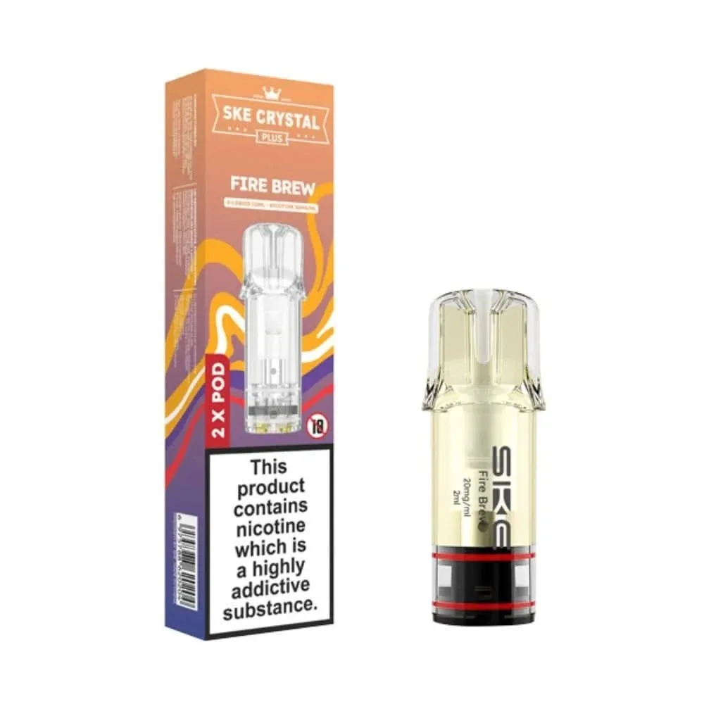 Fire Brew Prefilled Pods by SKE Crystal Plus (2 x 2ml)