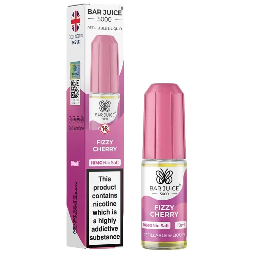 Fizzy Cherry Nic Salt E-Liquid by Bar Juice 5000 (10ml)