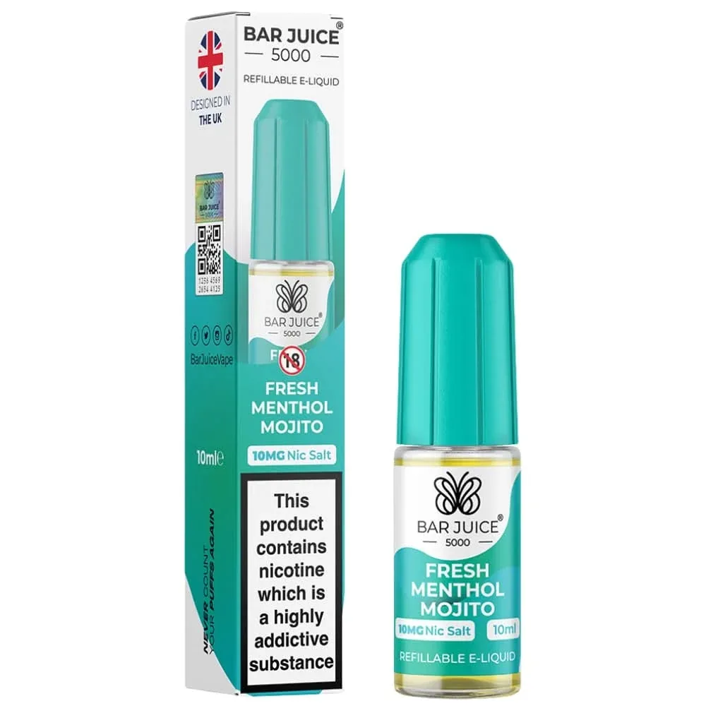 Fresh Menthol Mojito Nic Salt E-Liquid by Bar Juice 5000 (10ml)