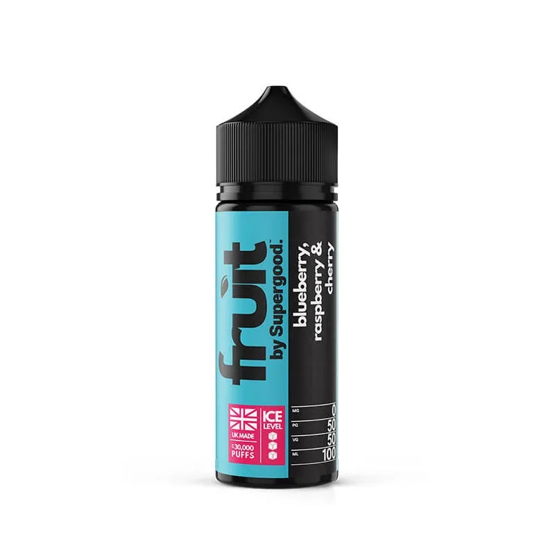 Fruit By Supergood Blueberry Raspberry & Cherry 100ml Shortfill E-Liquid