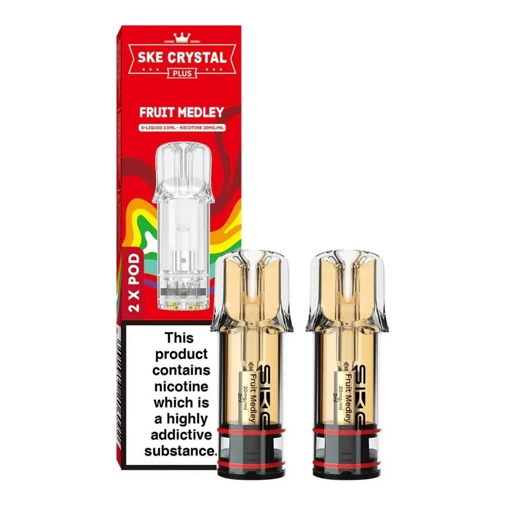 Fruit Medley (Rainbow) Prefilled Pods by SKE Crystal Plus (2 x 2ml)