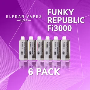 Funky Republic Fi3000 Disposable Vape – 6 Pack