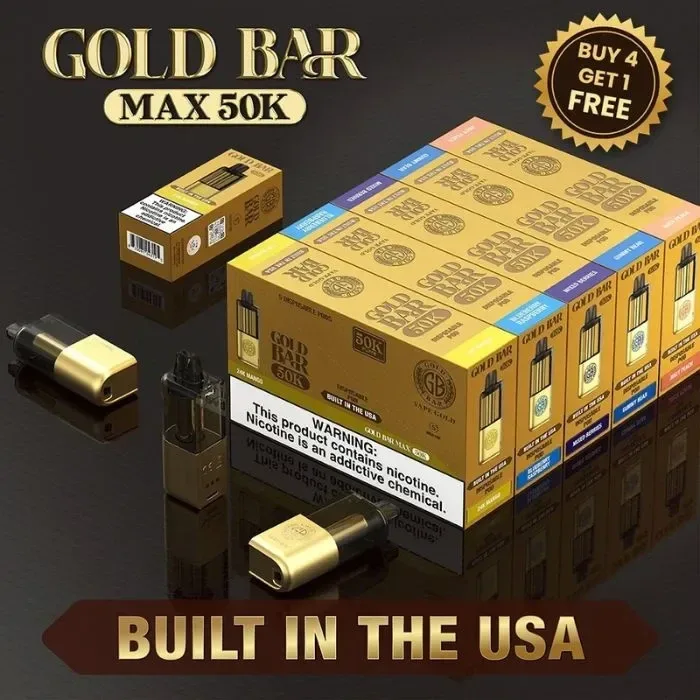 Gold Bar Max 50K Disposable Pod Intro Pack Buy 4 Get 1 Free