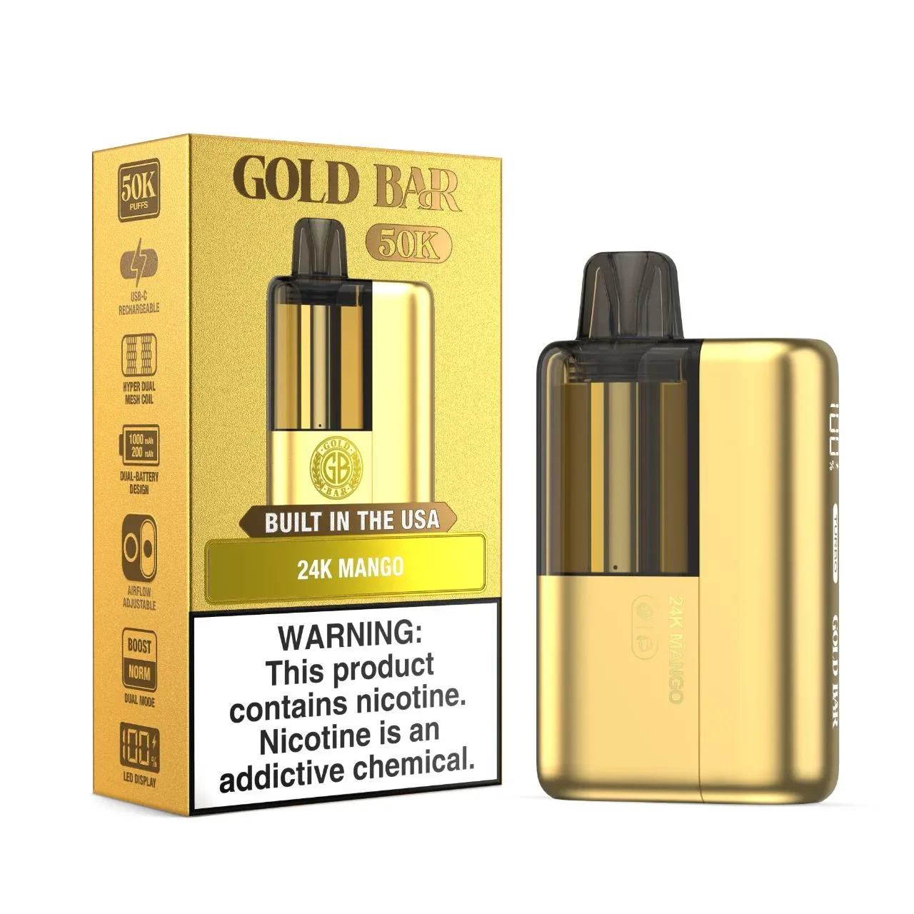 Gold Bar Max 50K Disposable Vape Kit - Image 2