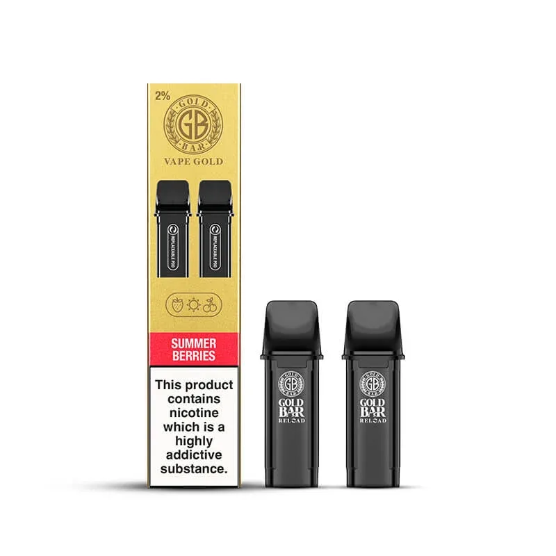 Gold Bar Reload Summer Berries Prefilled Vape Pods 20mg - 2 x Pods
