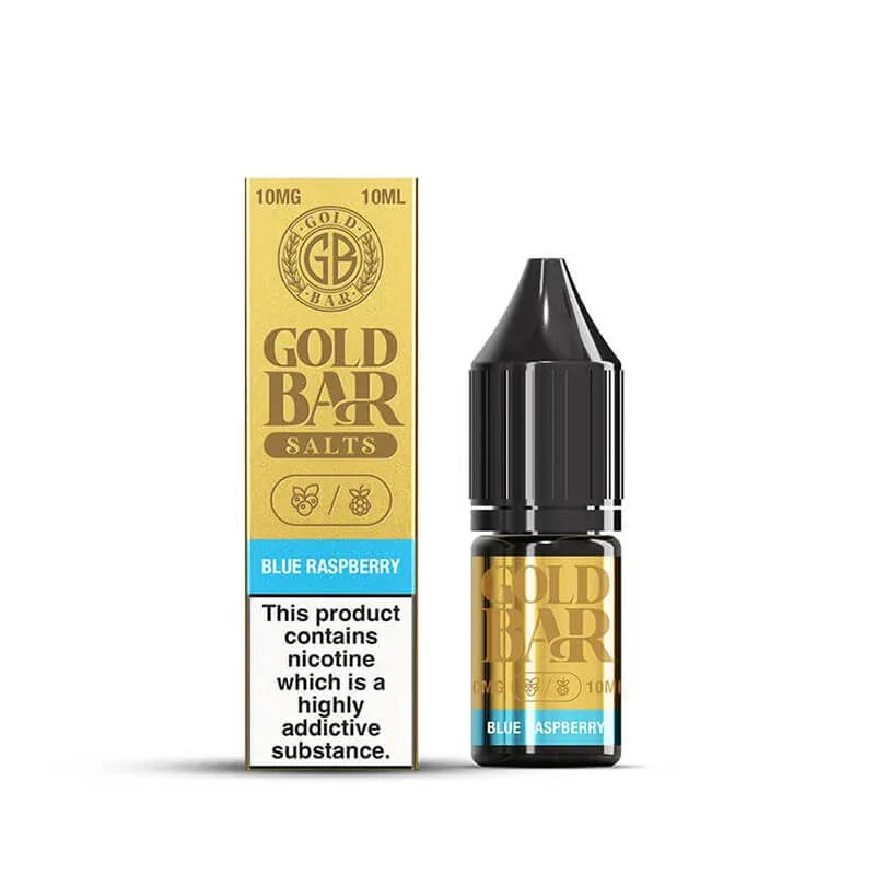 Gold Bar Salts Blue Raspberry Nic Salt E-Liquid 10ml - Image 2
