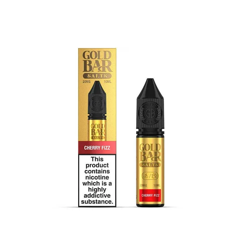Gold Bar Salts Cherry Fizz Nic Salt E-Liquid 10ml - Image 2