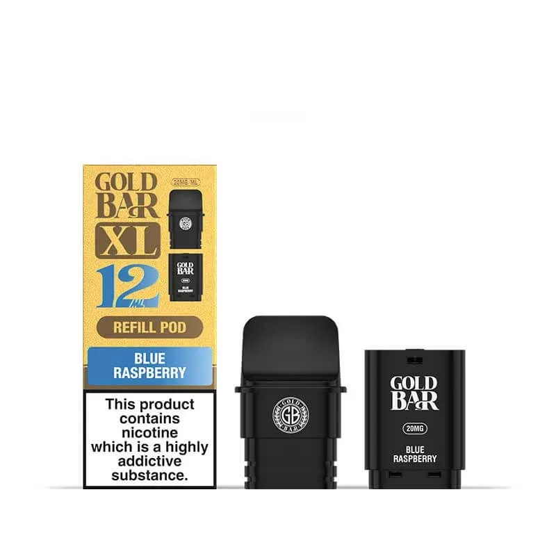 Gold Bar XL Blue Raspberry Prefilled Pod + Refill