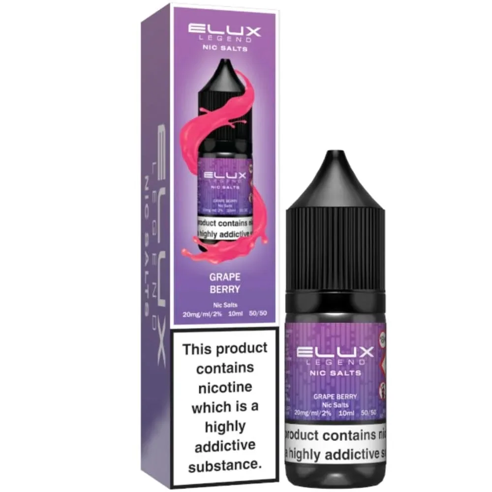 Grape Berry Nic Salt E-Liquid Legend Series by ELUX (10ml)