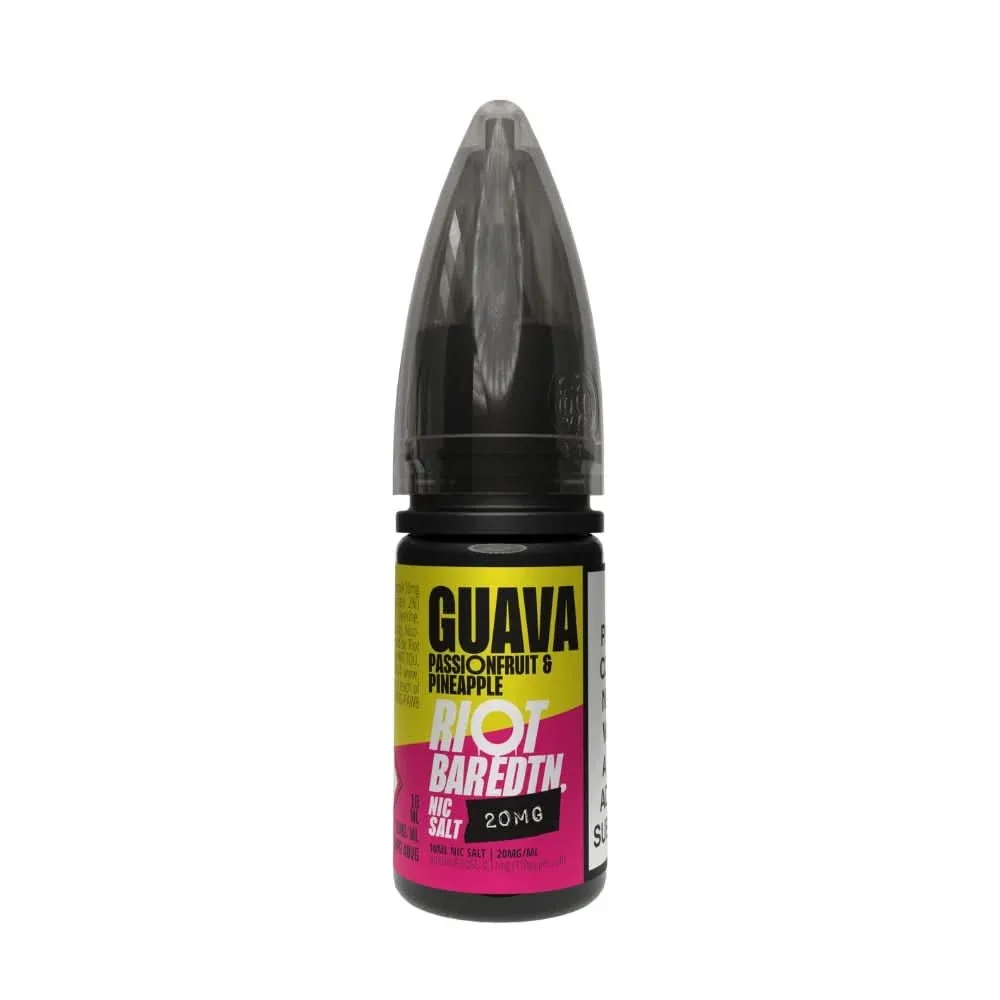 Guava, Passionfruit & Pineapple Nic Salt E-Liquid Bar Edition by Riot Squad (10ml)