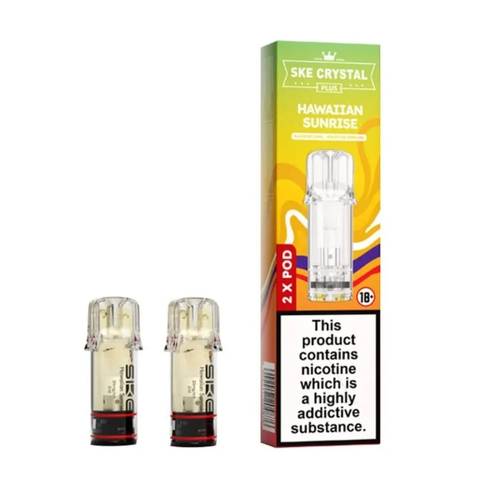 Hawaiian Sunrise Prefilled Pods by SKE Crystal Plus (2 x 2ml)