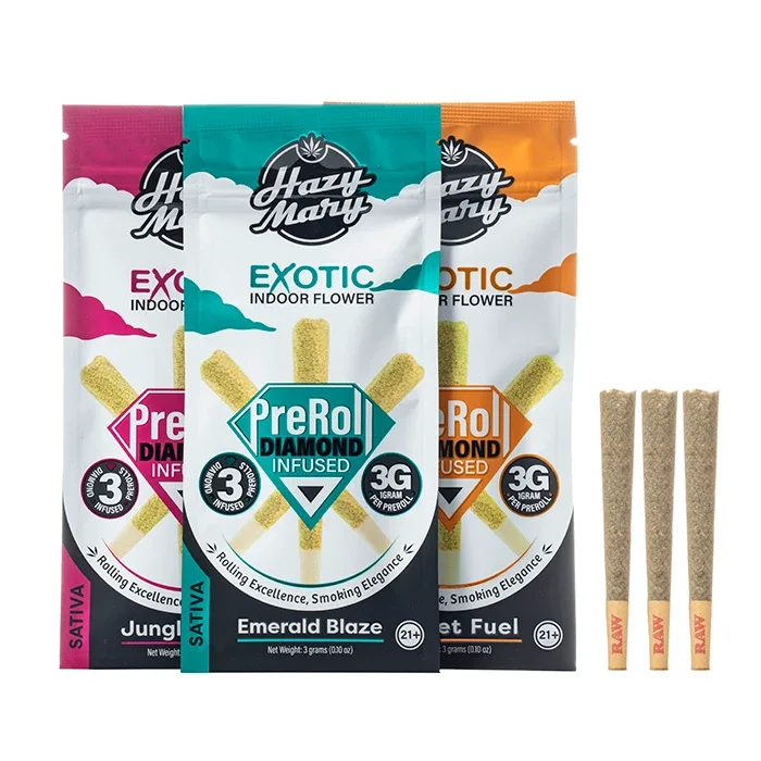 Hazy Mary Exotic Diamond Infused Pre-Rolls 3G