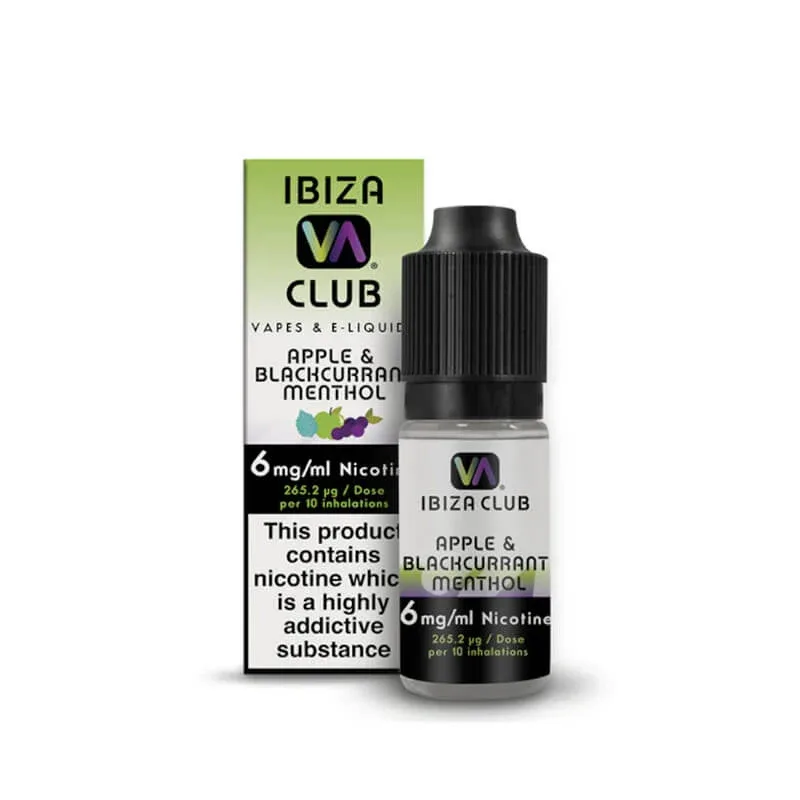 Ibiza Club Apple & Blackcurrant Menthol 50/50 E-Liquid