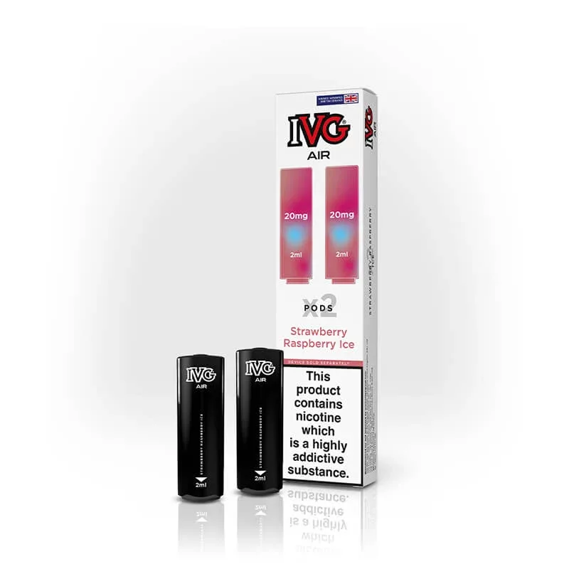 IVG Air Strawberry Raspberry Ice Prefilled Vape Pods - 20mg