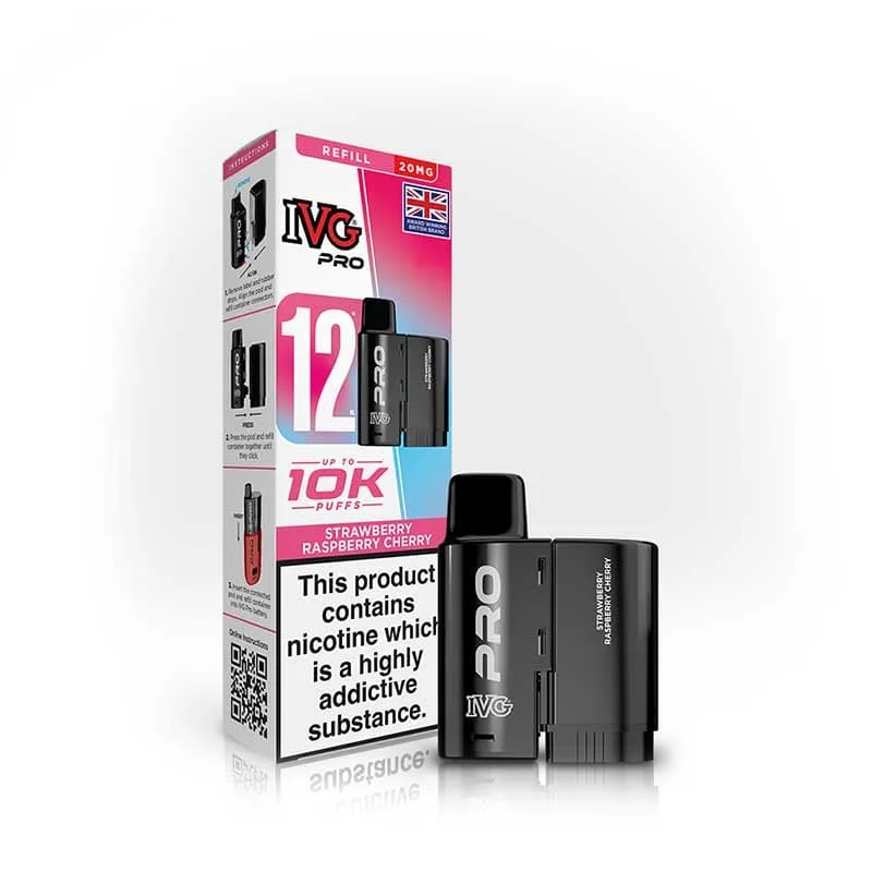 IVG Pro 12 Strawberry Raspberry Cherry Prefilled Vape Pod + Refill