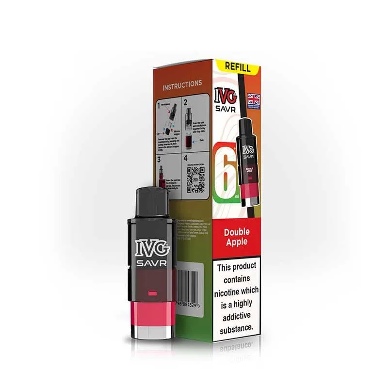 IVG Savr 3000 Double Apple Prefilled Vape Pod + Refill