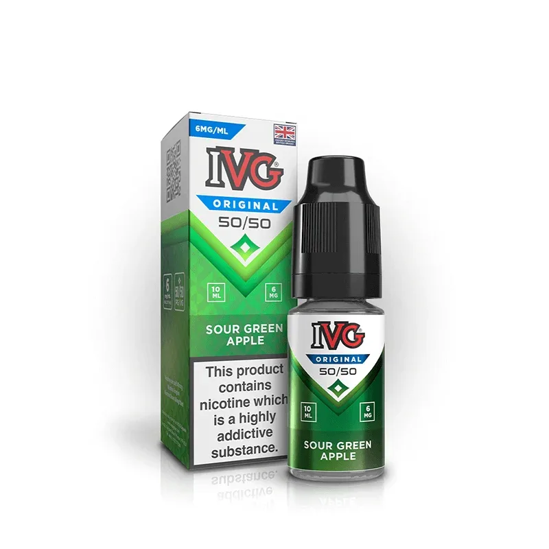 IVG Sour Green Apple E-Liquid 50/50 - Image 2