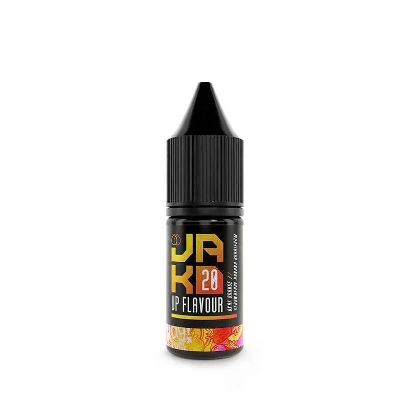 JAK'D Okay Orange! Strawberry Banana & Bubblegum 10ml Nic Salt E-Liquid - Image 2