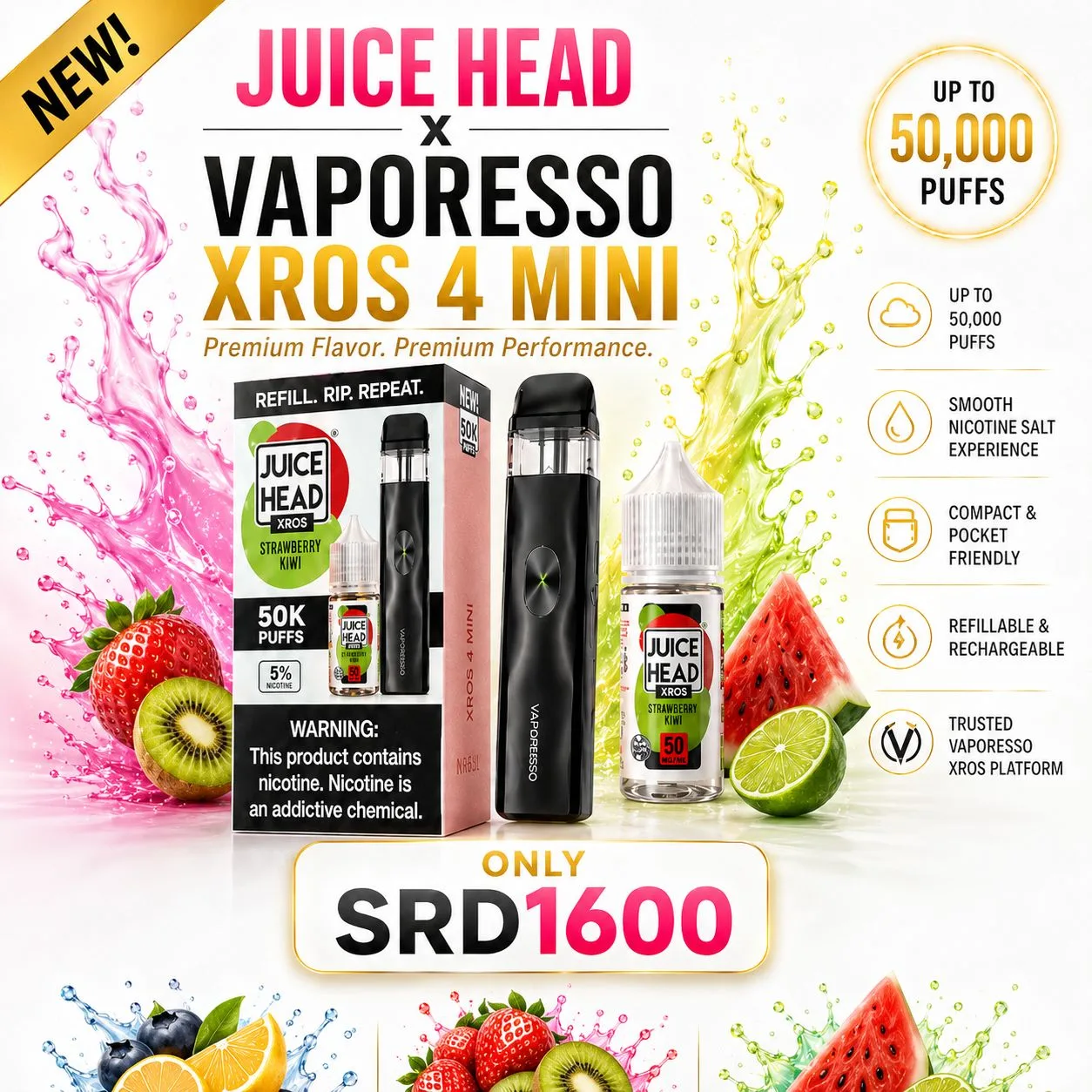Juice Head x Vaporesso XROS 4 Mini Kit Bundle