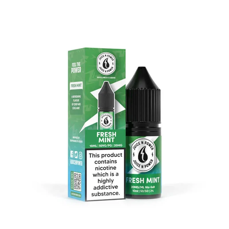 Juice N Power Bar Salts Fresh Mint 10ml E-Liquid