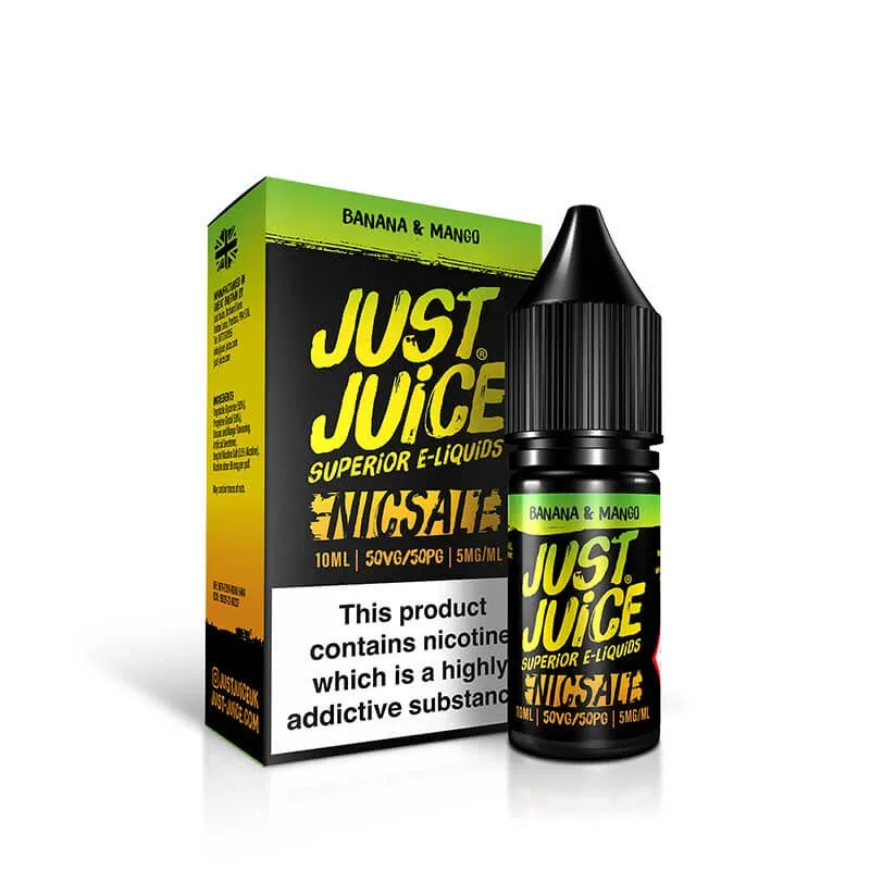 Just Juice Banana & Mango 10ml Nic Salt E-Liquid - Image 2