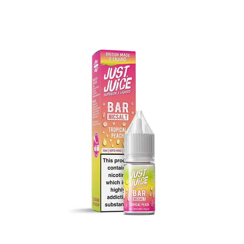Just Juice Bar Range Tropical Peach 10ml Nic Salt E-Liquid - Image 2
