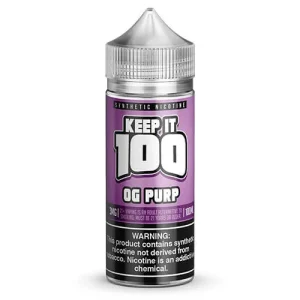 Keep It 100 Synthetic E-juice - OG Purp