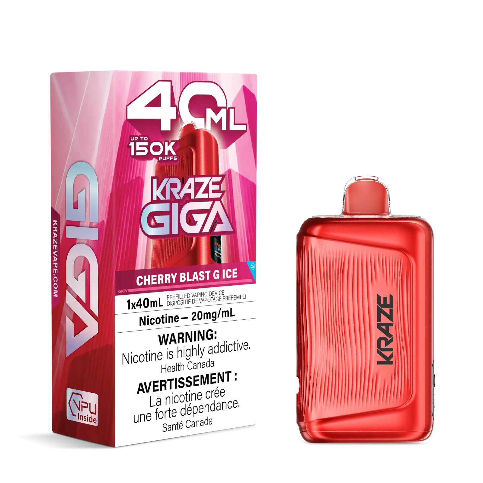 Kraze Giga Rechargeable Disposable Vape 40mL - Image 2