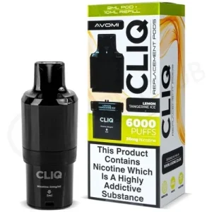 Lemon Tangerine Ice Avomi Cliq 6000 Puff Refill Pack