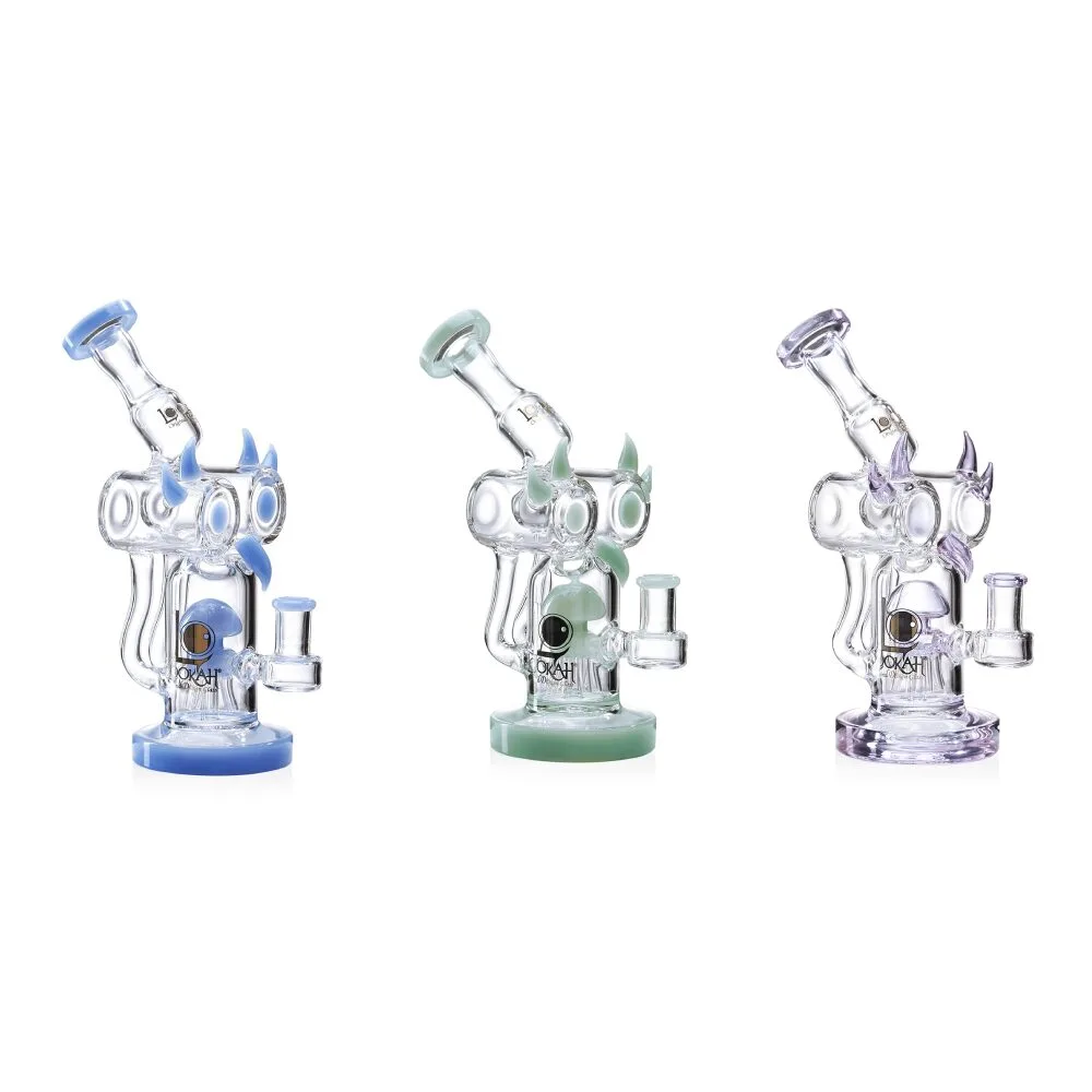 Lookah (Dab Rig) 10” Recycler Percolator Fantasy Bird Water Pipe