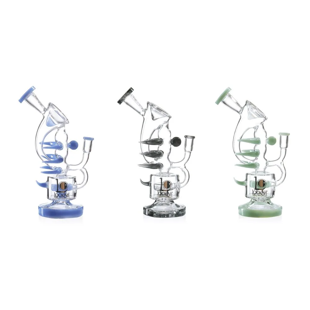 Lookah (Dab Rig) 11″ Recycler Double Chamber Spur Water Pipe
