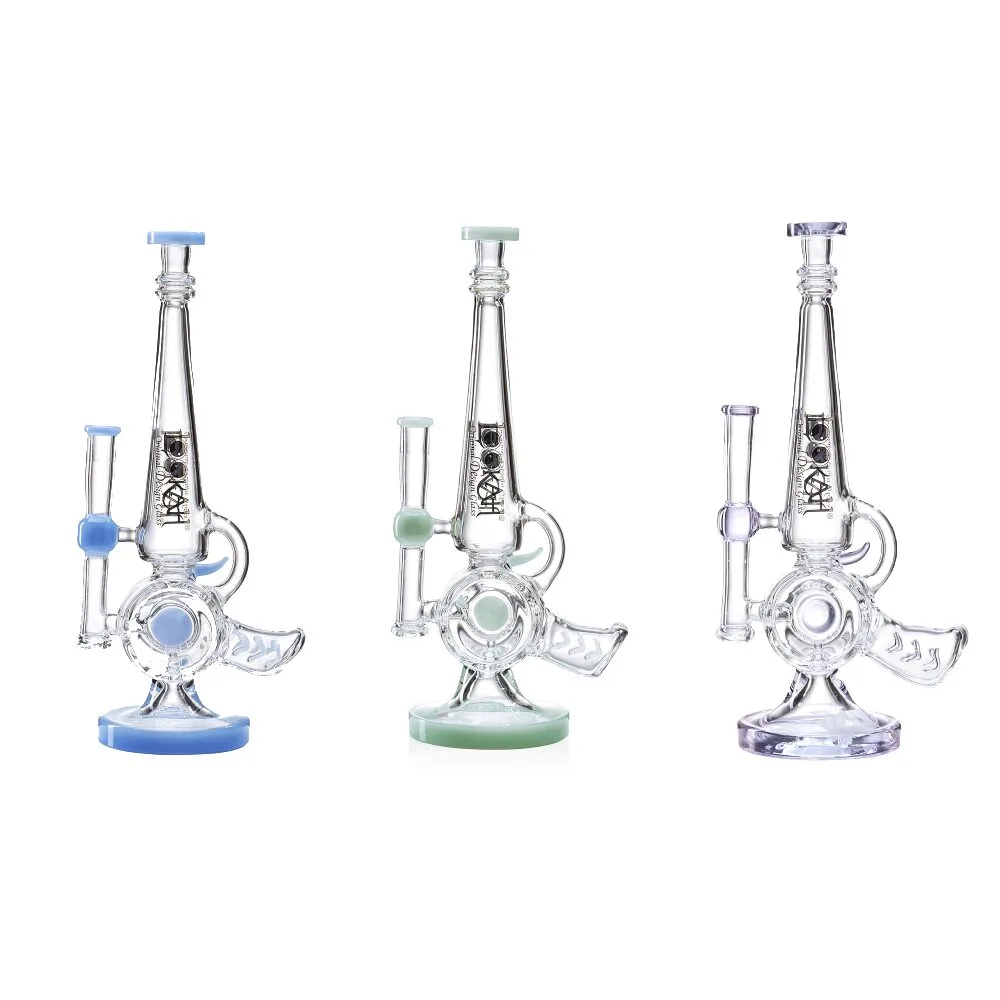 Lookah (Dab Rig) 13” Cool Recycler Gun Water Pipe