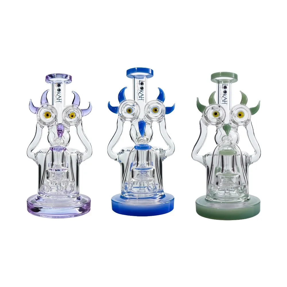 Lookah (Dab Rig) 8″ Mini Recycler Double Inline Percolator Bird Dab Rig