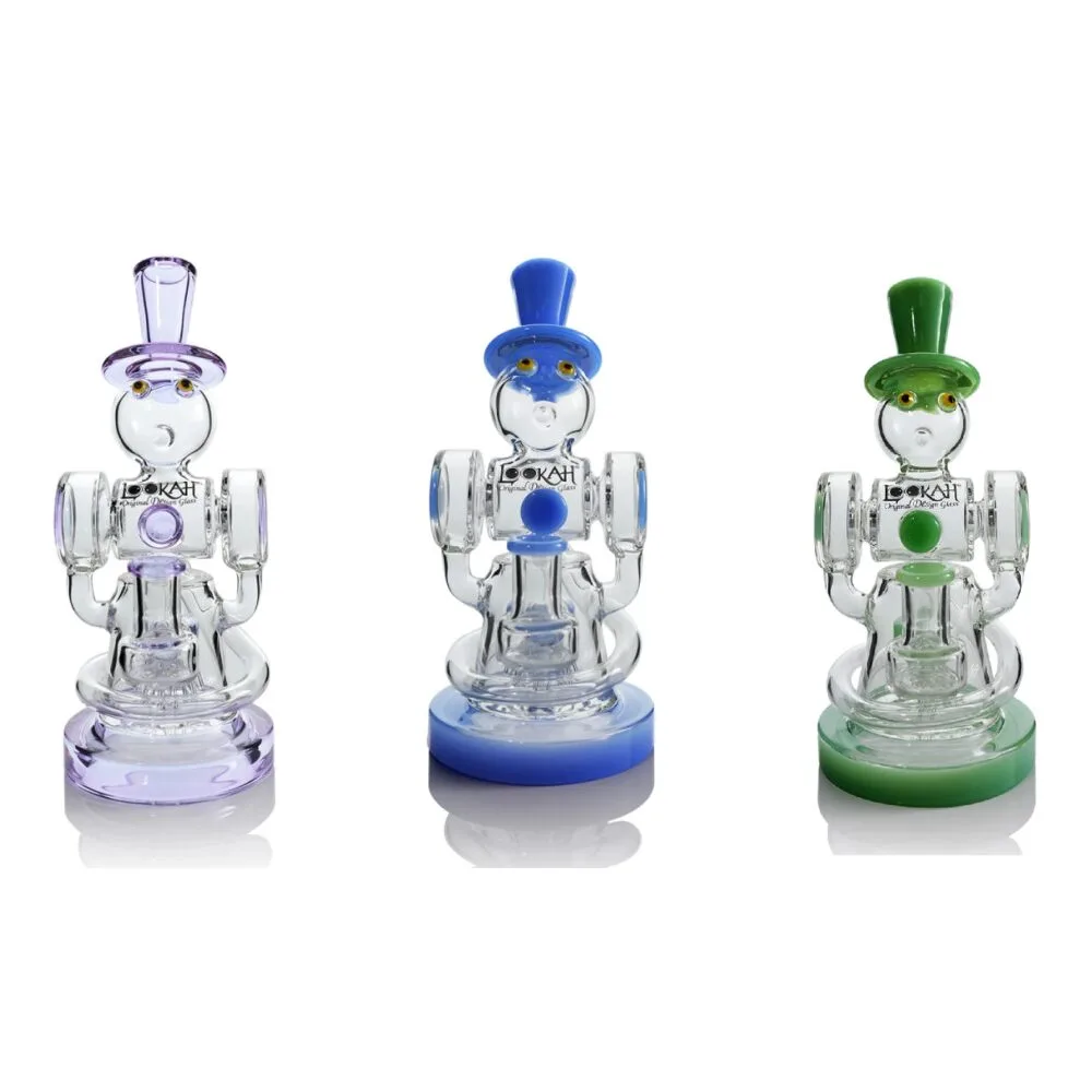 Lookah (Dab Rig) 9″ Recycler Gentleman Robot Water Pipe