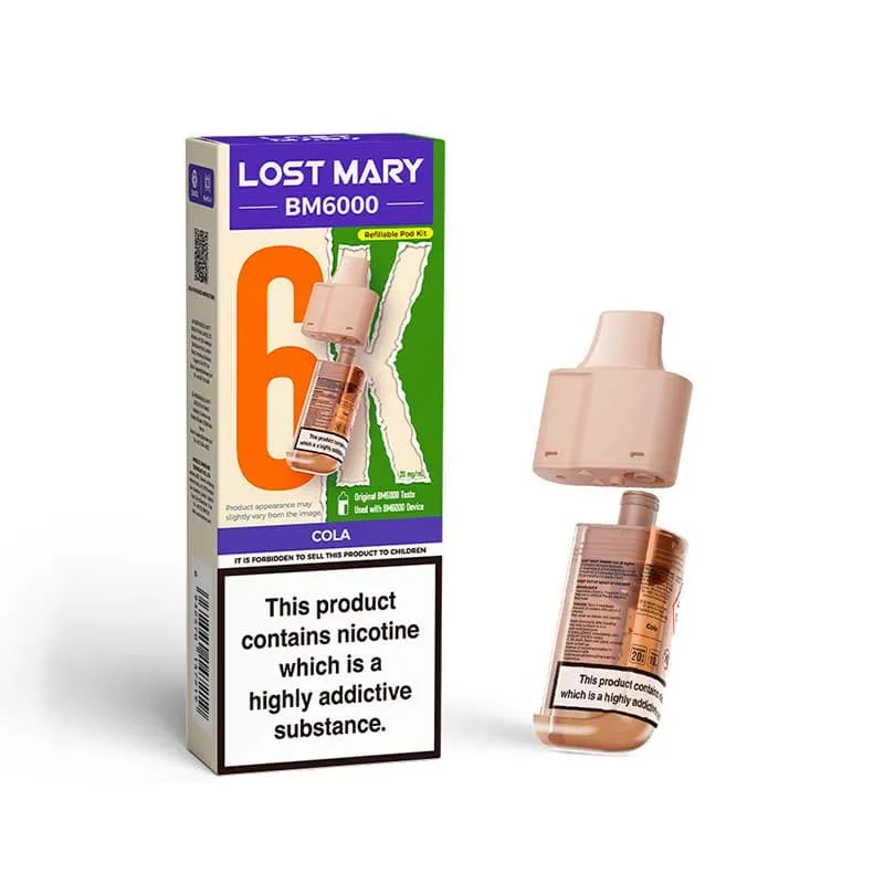 Lost Mary BM6000 Cola Prefilled Vape Pods - 20mg