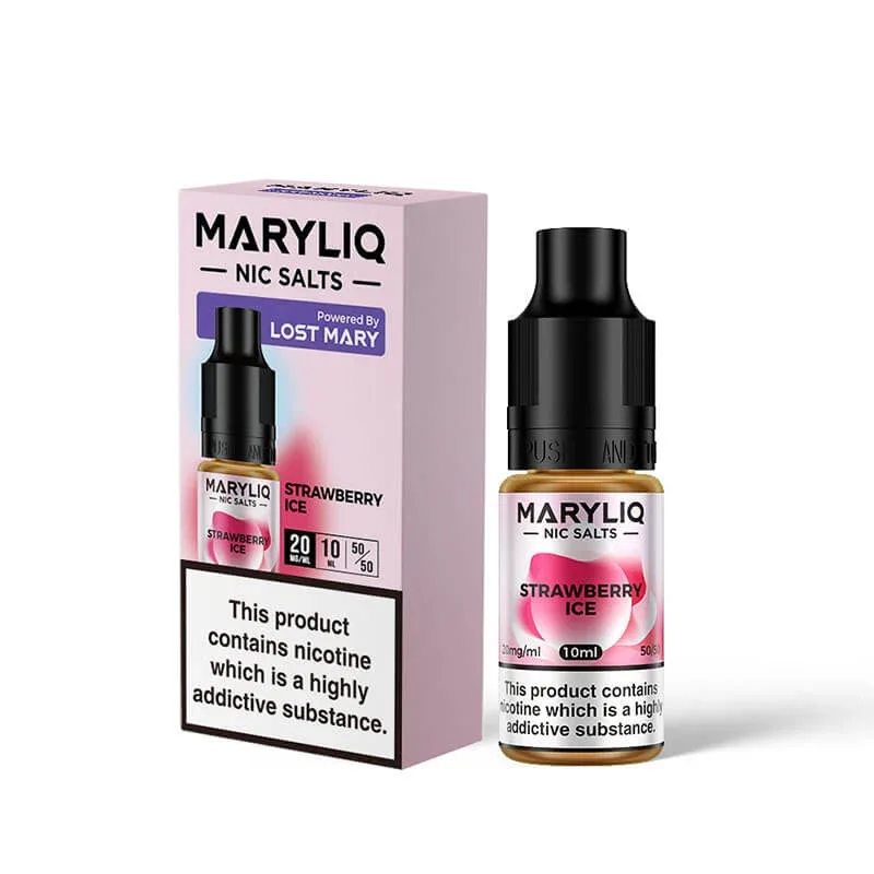 Lost Mary Maryliq Strawberry Ice 10ml Nic Salt E-Liquid - Image 2