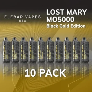 Lost Mary MO5000 Black & Gold Edition – 10 Pack