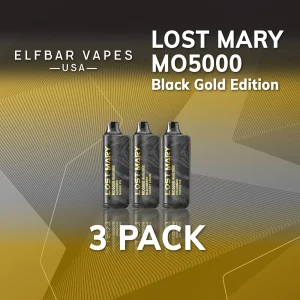Lost Mary MO5000 Black & Gold Edition – 3 Pack
