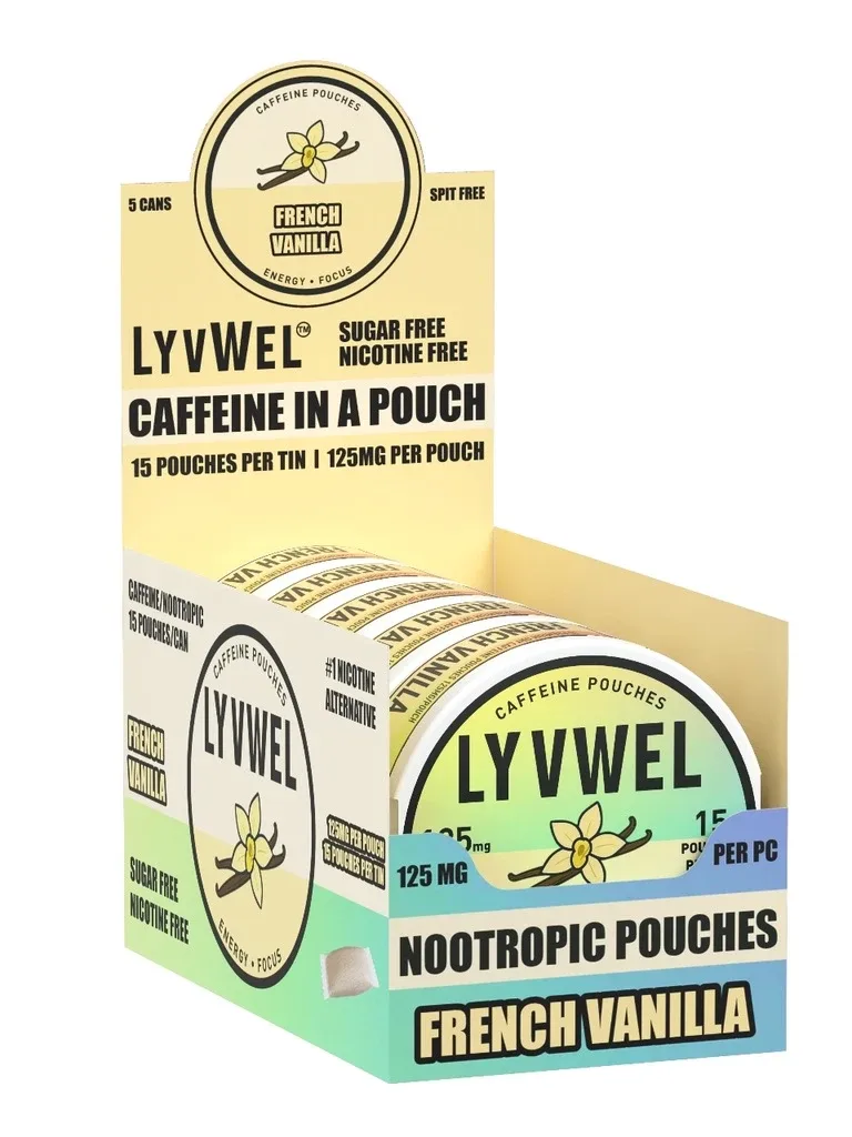 LyvWel Caffeine Nootropic Energy Pouches 125MG - Image 2