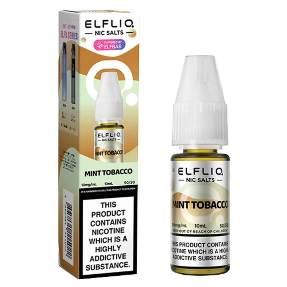 Mint Tobacco Nic Salt E-Liquid by Elf Bar Elfliq (10ml)