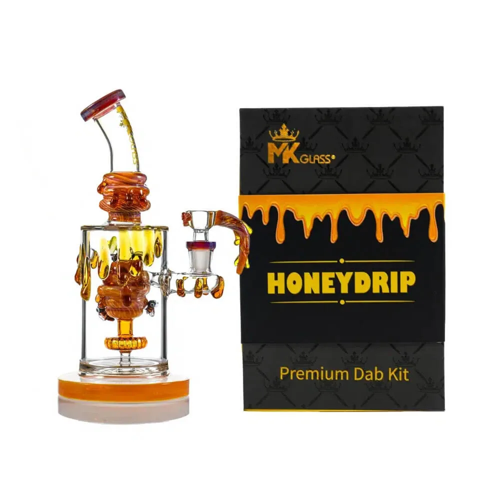 MKGlass MK109 Honeydrip Bee Rig 9″ Water Pipe