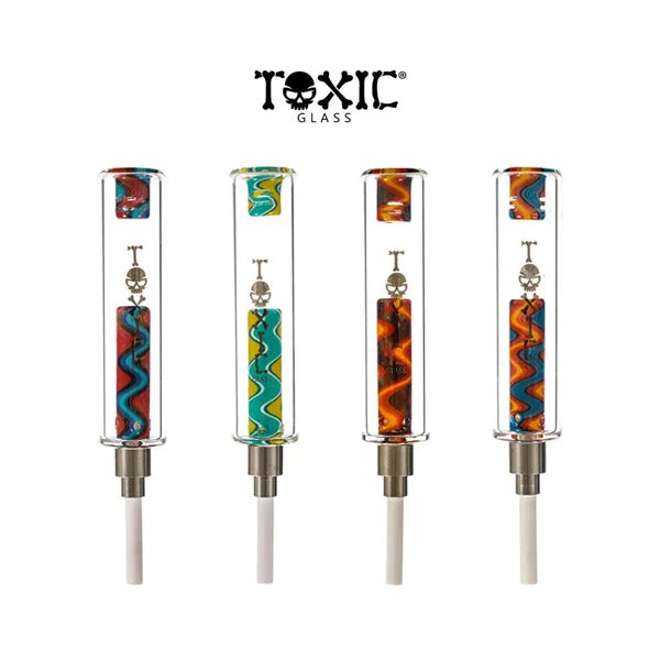 MKGlass (Nectar Collector) TXNC37 Toxic Vivid/Wigwag Nectar Collector With Ceramic Tip