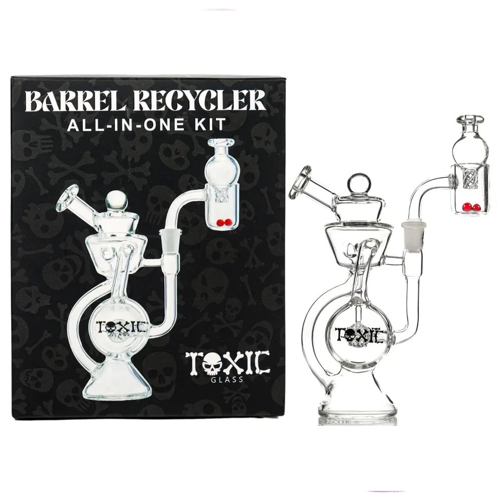 MKGlass TX99 Toxic Barrel Recycler Glass Water Pipe