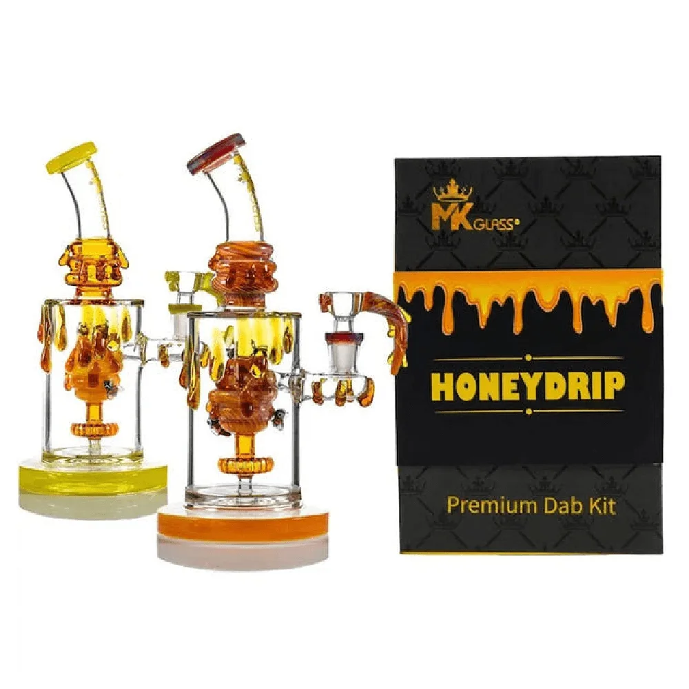 MKGlass (Water Pipe) MK109 Honeydrip Bee Rig 9″
