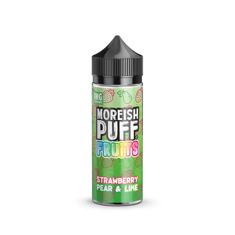 Moreish Puff Fruits Strawberry Pear & Lime 100ml Shortfill E-Liquid
