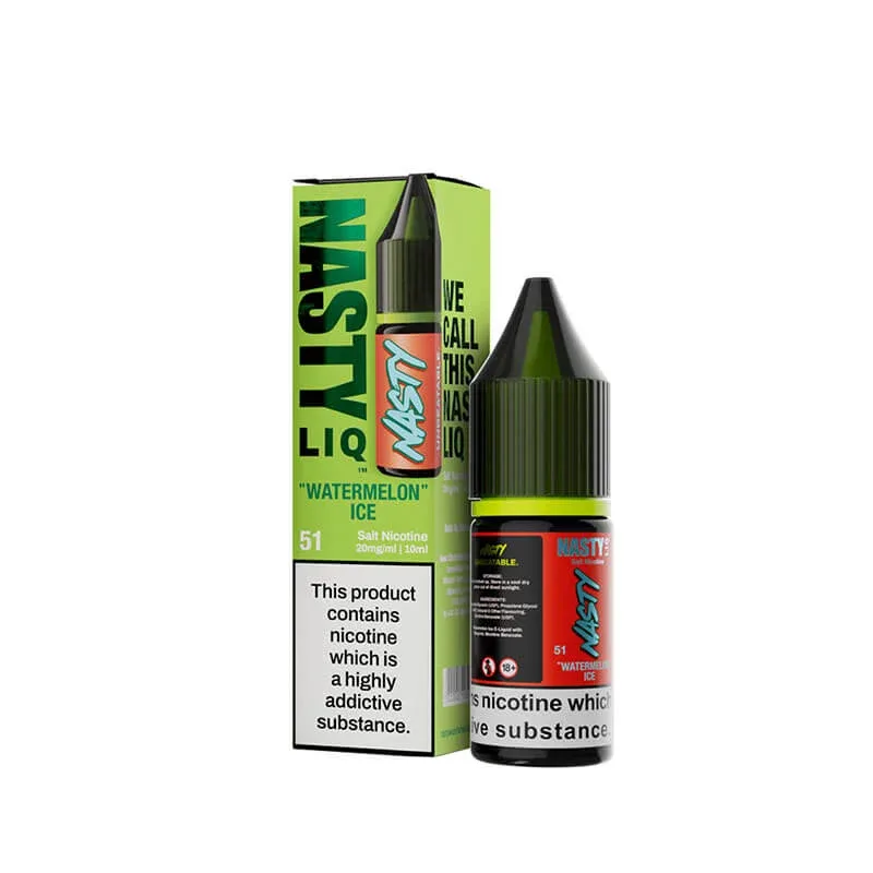 Nasty Liq Watermelon Ice 10ml Nic Salt E-Liquid By Nasty Juice - Image 2
