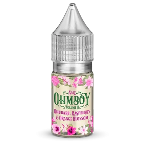 Ohm Boy Rhubarb Raspberry & Orange Blossom Nic Salt E-Liquid 20mg